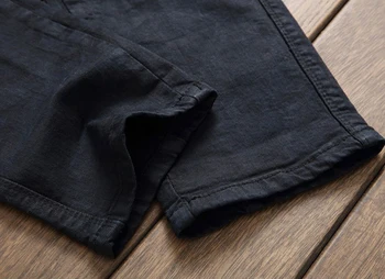 Fashion Men's Brand Designer Jeans Men Slim Fit Patch Mulit Pocket Black Jeans Straight Hip Hop Denim Pants For Men