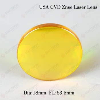 USA ZNSE Co2 Laser Focus Lens USA znse Co2 (USA imported material ) 18mm dia 63.5 Focus Length For Laser Engraving Cutte Machine