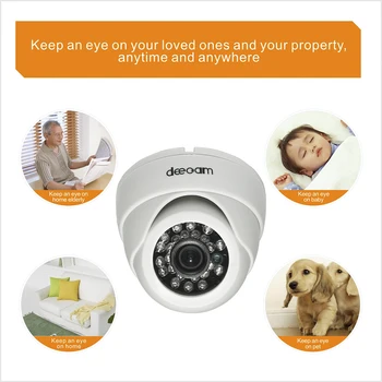 Deecam Indoor Cam Night Vision P2P Cloud Phone View CCTV Home Security Camera IP Cam 720p Wireless Mini Dome Camera De Seguranca