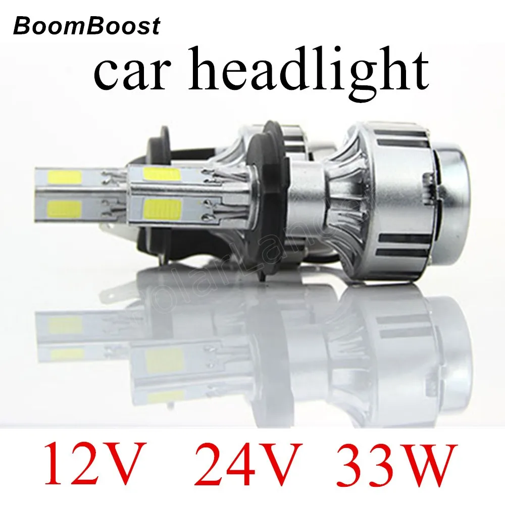 BoomBoost 2 pieces 6000K COB LED Car Headlight 33W 2x3000LM Front Bulb Headlamp 5202 9004 9007 9006 H4 H7 H8 H9 H11 H10 9005 H13