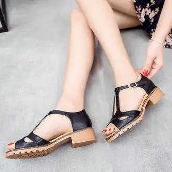 2017 Genuine leather Summer woman sandals new style fashion ladies shoes sandals women summer shoes T1028