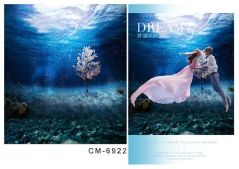 Customize vinyl cloth print ocean wonderland wallpaper photo studio backgrounds for portrait photography backdrops props CM-6922