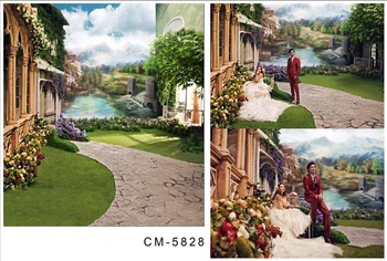 Customize vinyl cloth print 3 D wonderland photo studio backgrounds for wedding photography backdrops props CM-5828
