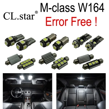 15pcs LED Lamp Interior dome Light Kit License plate For Mercedes For Mercedes-Benz M class W164 ML280 ML300 ML350 ML450 (06-11)