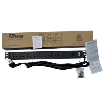 TOWE EN10/G708PS 10A 7 WAYS GB1002 19inch Cabinet socket SPD PDUs