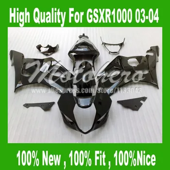 Free custom Fairings For k3 SUZUKI GSXR 1000 K3 03 04 GSX-R1000 03 04 GSXR1000 2003 2004 black ABS Fairing Kits #2se44