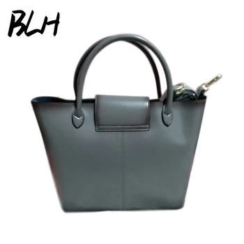 2017 women's genuine leather handbag brief bucket bag one shoulder bag cross-body handbag picture women's large capacity bags
