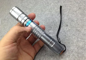 New Hunting focusable high power green laser pointer 50000mw 50w 532nm burning match burn cigarettes 5 star caps+Changer+Box