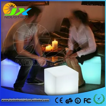 Rechargeable waterproof ip68 rgb LED Light Up Cube chairs Table to outdoor garden