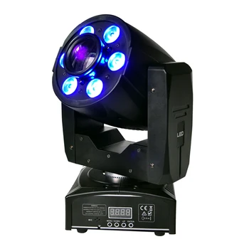 TIPTOP New Design 1x30W Led Spot+6x8W Wash Led Moving Head Light Mini Size 95W Gobo Washer 2in1 DMX512 Control 4/8CH Manual Zoom