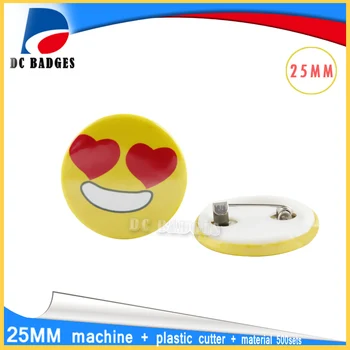 New 25 mm rotating button badge machine combination + + 500 sets of badge material + Adjust Circle Cutter