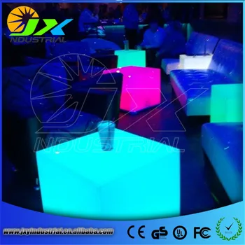 D40cm Rechargeable LED Cube Seat Chair Stool Waterproof LED table light Stool Lighting in the dark