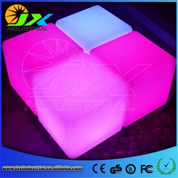 40cm LED cube chair for outdoor party/Led Glow Cube Stools Led Luminous Light Bar Stool Color Changeable