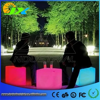 40cm LED cube chair for outdoor party/Led Glow Cube Stools Led Luminous Light Bar Stool Color Changeable