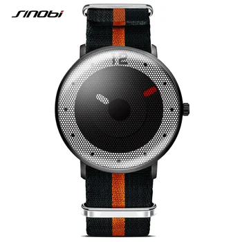 SINOBI Creative Men Wrist Watches Removable NATO Nylon Watchband Top Luxury Brand Males Quartz Clock Gents Wristwatch
