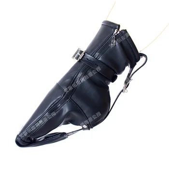 Kinky Sex Restraint Toy Soft PU Leather Foot Bondage Booties Female Foot Fetish Kit Feet Restraint for Couples Adult Sex Game