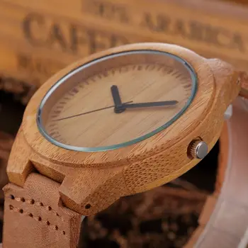 2017 Promotion Japanese Miyota Wristwatches Genuine Leather Bamboo Wooden Watches For Men Women Christmas Gifts