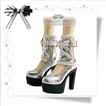 1/3 BJD Doll high-heel boots Silver white sd luts bjd dz boots 5