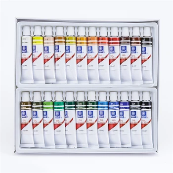 24 Colors/Set Art Supplies Paint Oil Professional Artist Drawing Tube Tool School Students Art Class Stationery