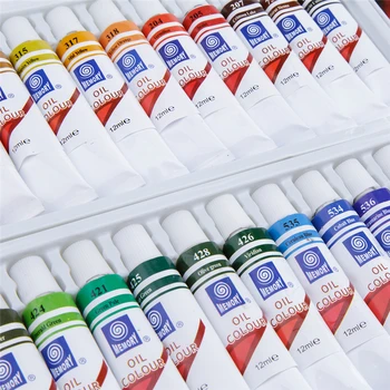 24 Colors/Set Art Supplies Paint Oil Professional Artist Drawing Tube Tool School Students Art Class Stationery