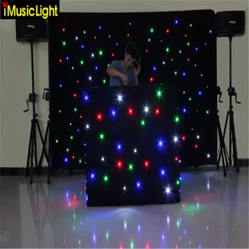 4x8Mtr RGBW DMX LED star curtain led stage backdrop DJ background Inc Controller