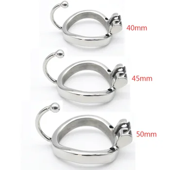 Cb6000s penis chastity cage male chastity device stainless steel cbt with arc cock ring Anti-off ring Scrotum separator for man