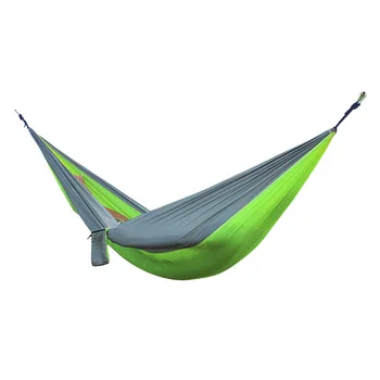 2 People Portable Parachute Hammock for outdoor CampingFruit green with gray edges 270*140 cm