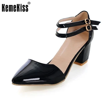 Pointed Toe High Heel Sandals Women Satin Buckle Square Heels Shoes Woman Party Buckle Shoes Woman Sandalias Size 31-43 PA00723