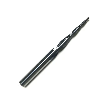 1pc HRC55 R1.0*D8*47*100L*2F Tungsten solid carbide Coated Tapered Ball Nose End Mills taper and cone endmills