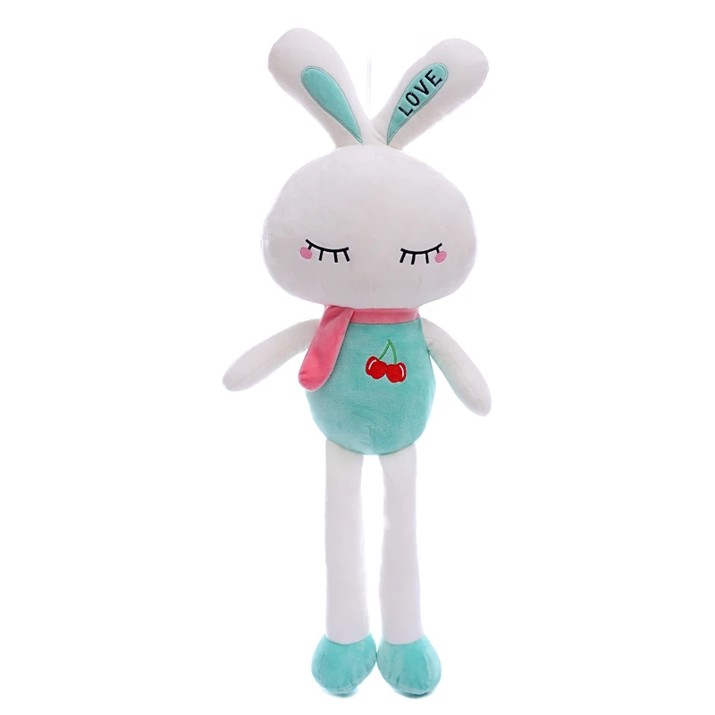 Stuffed Smiling Rabbit Toys Plush Closing Eye Dolls Gift for Kids Girl Bunny Dolls Christmas Gifts for Girls Boys 26*9