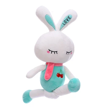 Stuffed Smiling Rabbit Toys Plush Closing Eye Dolls Gift for Kids Girl Bunny Dolls Christmas Gifts for Girls Boys 26*9