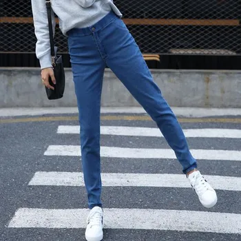 XMY3DWX Autumn fashion women tight Pure cotton jeans/femininity high-end slim Fit Leisure pencil pants/Leisure pencil pants