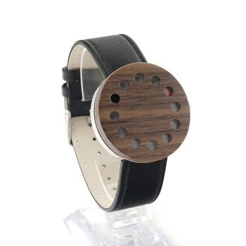 BOBO BIRD C12 Wood Wristwatches Fashion Men's Watch 12 Hole Case Leather Band Casual Quartz Watch for Unisex in Paper Gift Box