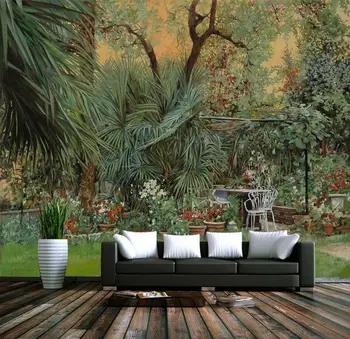 3D wallpaper custom mural beauty non-woven wallpaper European and American rainforest jungle plants setting wall