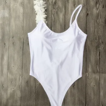 2017 Sexy Women Backless Bodysuit Jumpsuit 3D Flower Strap Nightclub Stretch One Piece Swimsuit Short Rompers Black/White