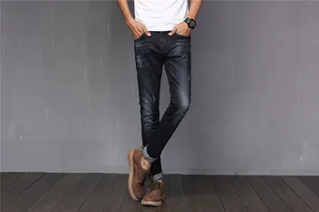 2017 Brand Autumn Jeans Men Plus Size 40 Designer Cotton Stretch Denim Large Big Size Pants Trousers Jean For Men