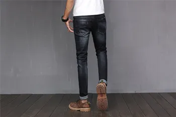2017 Brand Autumn Jeans Men Plus Size 40 Designer Cotton Stretch Denim Large Big Size Pants Trousers Jean For Men