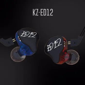 KZ ED12 Monitor Headphone Style Earphone Detachable Cable In Ear Audio Monitors Noise Isolating HiFi Music Earbuds With Mic