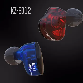 KZ ED12 Monitor Headphone Style Earphone Detachable Cable In Ear Audio Monitors Noise Isolating HiFi Music Earbuds With Mic