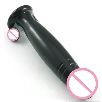 Black Glass Anal Plug Realistic Dildo Crystal Fake Penis Glassware Anal Toy Big Huge Large Glass Dildo Sex Product for Women Men
