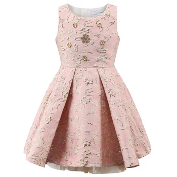 2017 Princess Girl Dress Autumn & Winter for embroidery Kids Clothes Flower Sequined Children Dress for Wedding Party