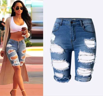 2017 New arrive famous brand summer jeans women casual jeans novelty short denim jeans AJ4006