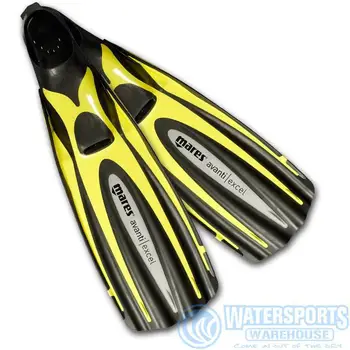 Mares Avanti Excel Full Foot Whale Tail Design Dive Fins for Snorkeling Scuba Diving Swimming