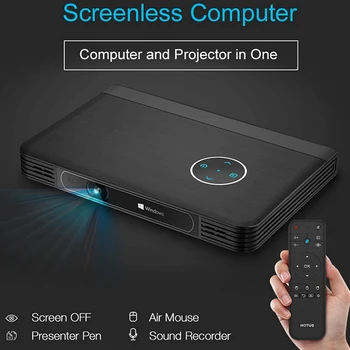 W10 Mini Projector 4K Resolution 10000mAh Video Projector Windows 10 System Wireless Projector Home Theater Business Office