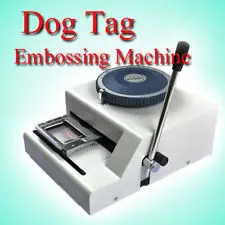 Lowest Price !52Code Dog tag embossing machine, Manual GI Military Steel Metal PET Dog Tags Embosser ID Card Printer Machine