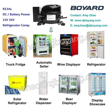 Recreational Vehicle Refrigerators with r134a dc cooling compressor
