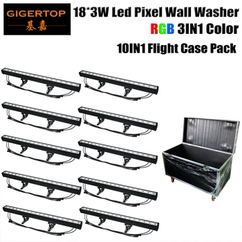 Gigertop TP-WP18B LED Wall Washer RGB 80W 18X3W LED lamp LED Flood Light Staining Light Pixel Barlight Black Case LED floodlight