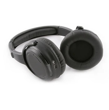 Silent Disco complete system black led wireless headphones - Quiet Clubbing Party Bundle (100 Headphones + 2 Transmitters)