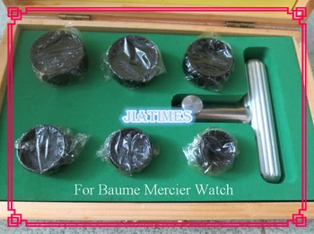 B&M Watch Case Opener Set 3 Dies 25mm 30mm 32mm + 1pc Die Holder Open for Watch Repair