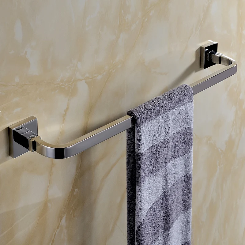 2016 Stainless Steel Single Towel Bar 60cm Polished Chrome Towel Rack Towel Holder Bathroom Products Accessories AU5-3